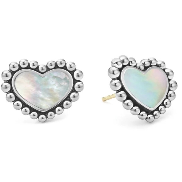 LAGOS Maya Mother Of Pearl Heart Stud Earrings